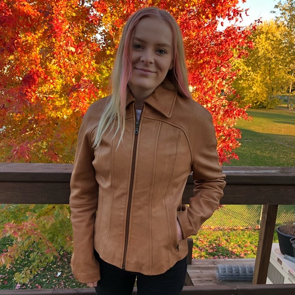 Wilson’s Leather Tan Jacket - Picture 1 of 8